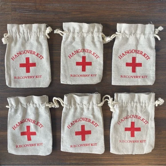 Party Favor Bags - Hangover Kit / Recovery Kit - Bundle of 7 - Picture 1 of 4